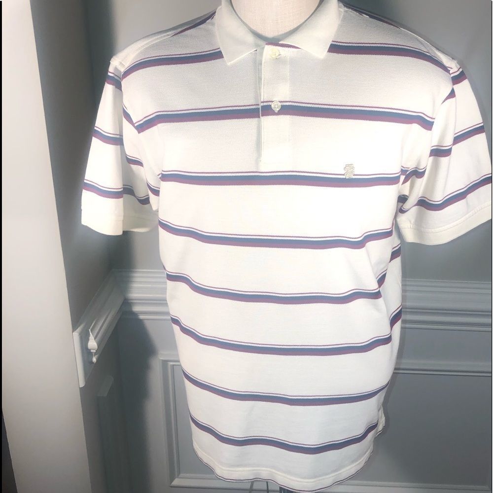 IZOD RN36543 Short Sleeve Striped Polo Golf Shirt
